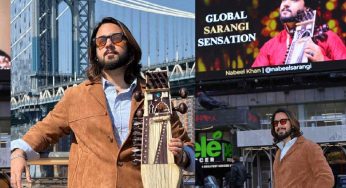 Nabeel Khan becomes the first sarangi maestro featured on Times Square billboard in New York City