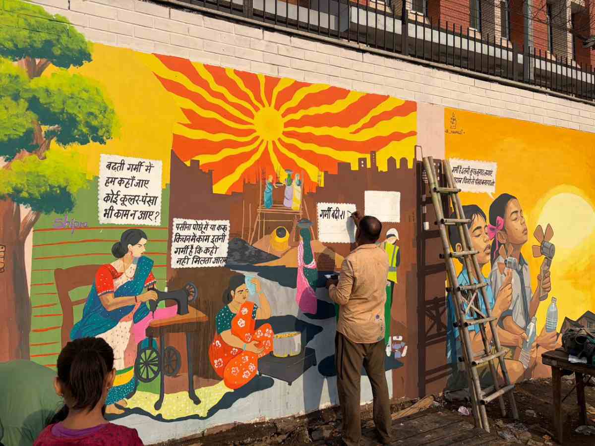 Developed through a participatory process, the murals emerged from conversations between artists, residents, and workers