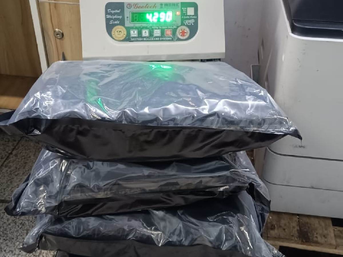 Rs 4 crore worth marijuana concealed in trolley bag seized at Delhi airport; two held