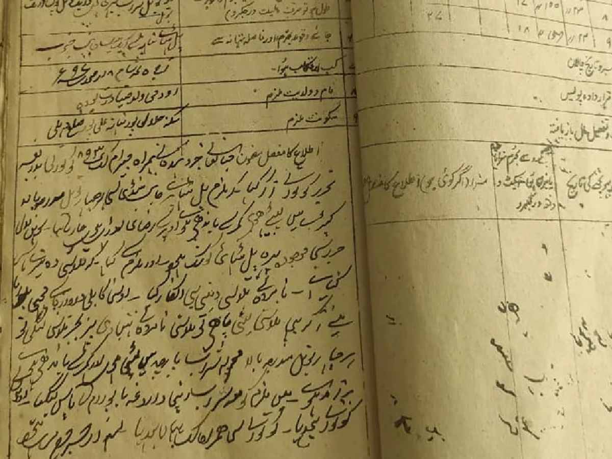 A copy of Delhi’s first recorded FIR, registered atSabzi Mandi Police Station on October 18, 1861
