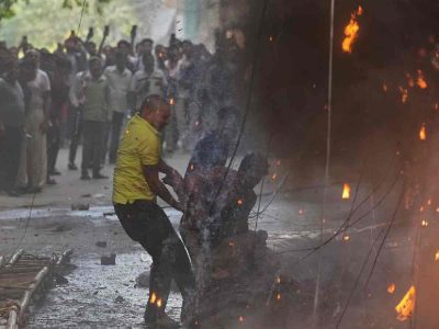 Woman jumps from third floor with child in arms in desperate bid to escape Delhi hotel fire