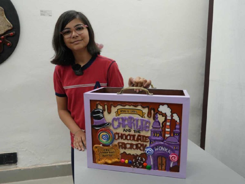 Sanaya Jain, stands beside her installation Where Wonder Found a Home