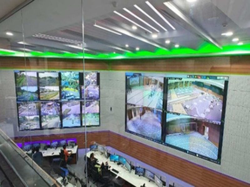 The Safe City Project control room at the Delhi Police Headquarter