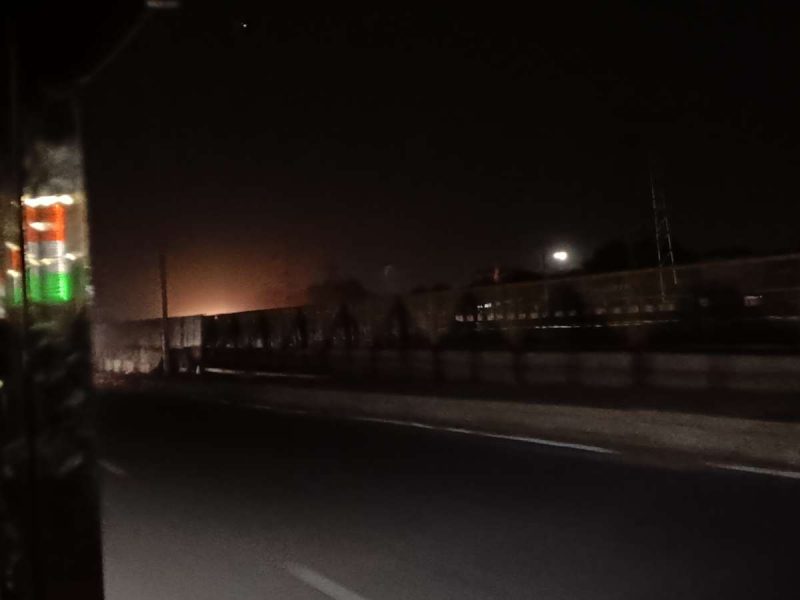 The UER-II stretch near Mundka at night