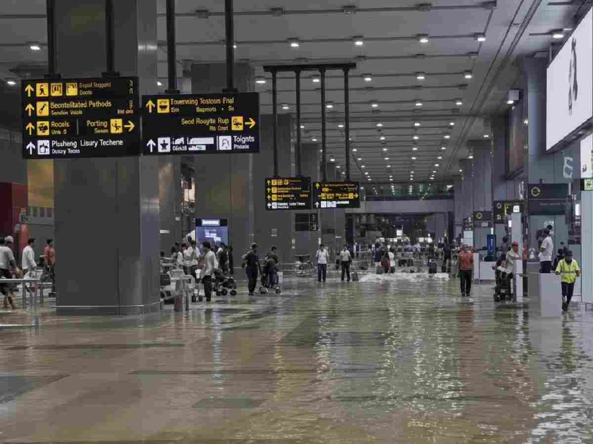 Delhi airport experiences waterlogging at T2, T3 forecourts due to heavy rains