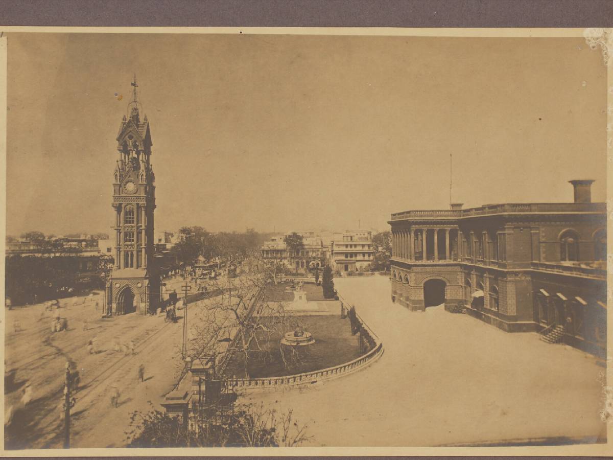 An image of the structure shortly after its construction