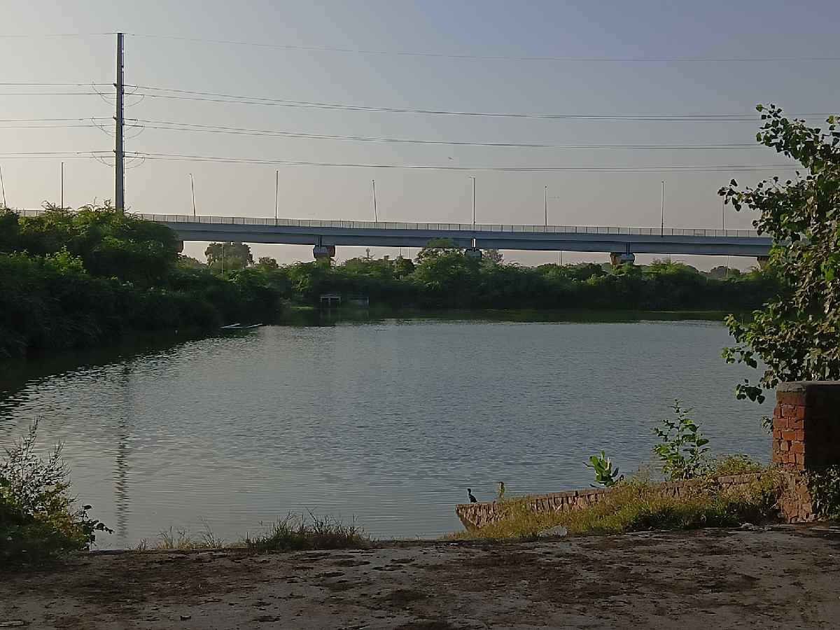 An open water body near Kushak Road