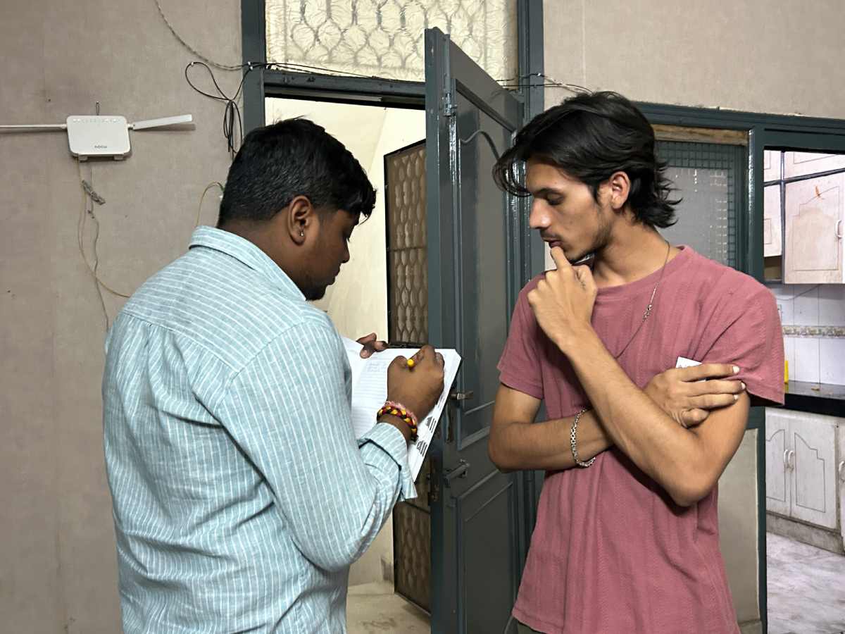 Dhingra’s team speaks to students about their concerns during his visit to the PG
