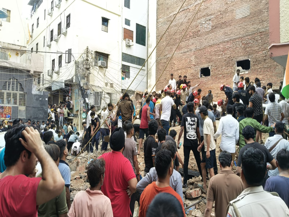 Building collapses in south Delhi’s Satya Niketan; people rescued, search ops on