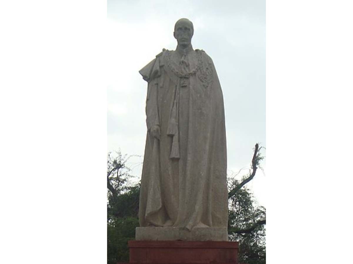 The statue of Lord Irwin at Coronation Park in Burari
