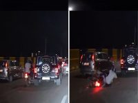 Video shows Thar hitting bike while recklessly cutting through Gurugram traffic, 2 injured