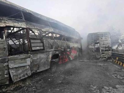 Families struggle to identify charred bodies as 6 victims of Greater Noida bus fire identified