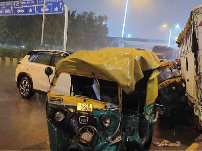 Car rams into two parked autos in northwest Delhi, no one injured