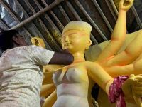 80 idols, two weeks, 12-hour days: CR Park’s Durga Puja preparations in full swing