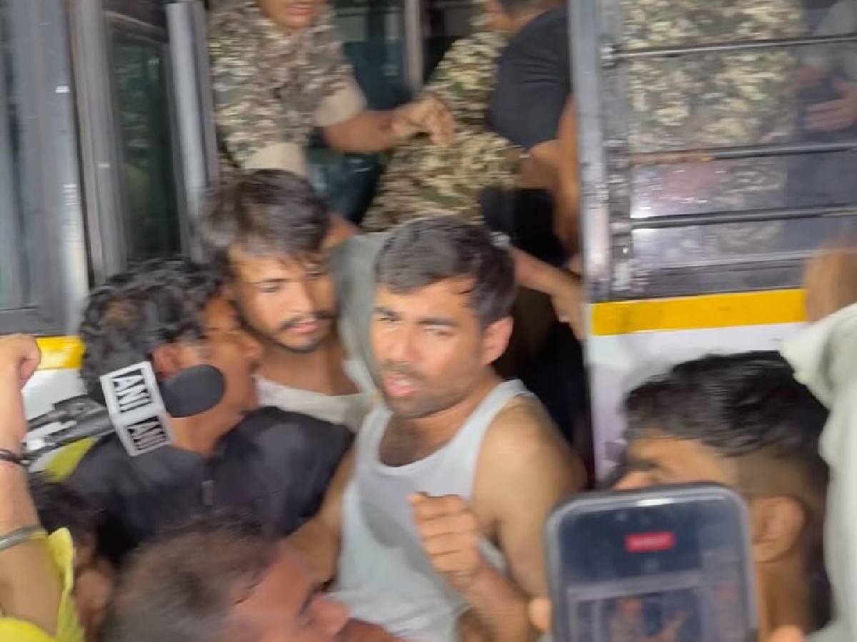 NSUI president detained during protest seeking FIR over ‘assault’ on outfit’s women workers